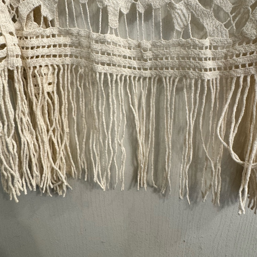 Love Tree Cream Crochet Cover-Up